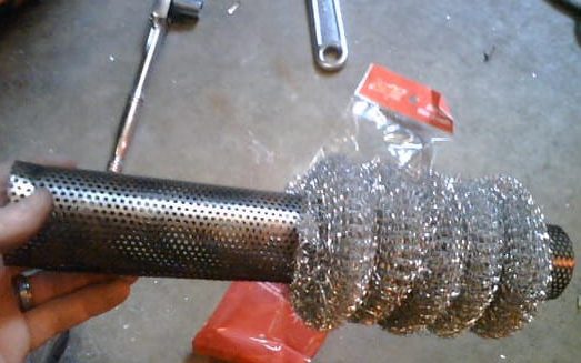 baffle with stainles steel wool