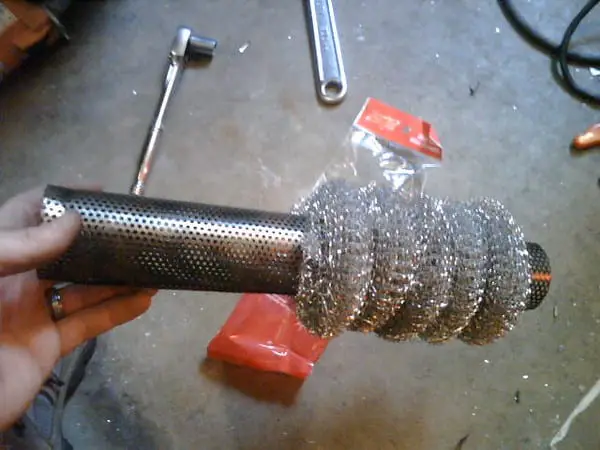 baffle with stainless steel wool